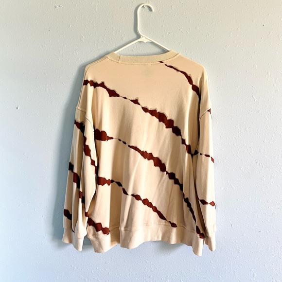 She and Sky brown and creme abstract sweatshirt - Picture 7 of 7